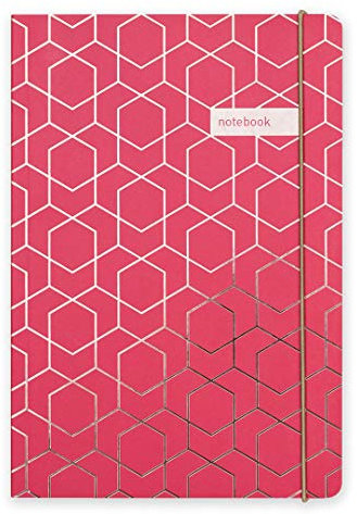 Matilda Myres Notizbuch - A5 Liniert - Rot mit Rotgold