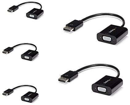StarTech.com Adaptador DisplayPort a VGA de Pantalla - 1080p 1920x1200 - Conversor Activo de Vídeo HD DP a VGA - Paquete de 5 (DP2VGA3X5)