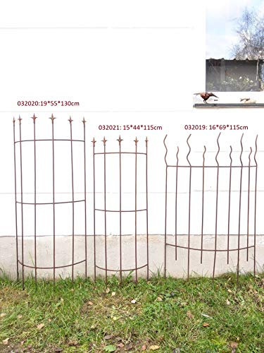 Edelrost Garten Rankhilfe aus Metall Rost Ranksäule Edelrost Metall Rosenbogen (032020: 19 * 55*H130cm)
