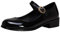 MISSUIT Damen Mary Janes Flach Lack Pumps mit Riemchen und Schnallen Bequeme Geschlossen Schuhe(Schwarz,43)