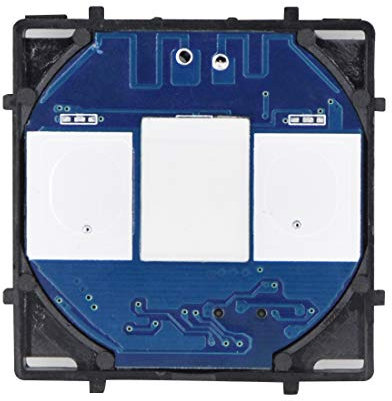 BSEED EU Standard WiFi Smart Lichtschalter 1 Fach 1 Weg Touch-Wandleuchte Schalterfunktion Einsatz mit LED-Grundlicht 50 mm Größe Kompatibel mit 86 mm Glas-Touchpanel, Neutralleiter erforderlich
