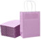 Loveinside 21X11X27 cm Papiertüten Medium Kraft Lila Geschenktüten Bulk Mit Griffen Für Geburtstag Hochzeitsfeier Gefälligkeiten 25 Stück/Set