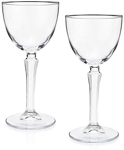 HISTORY COMPANY Nick & Nora Cocktail Coupette, Art Deco Noir-Inspired 2-Piece Set (Gift Box Collection)