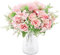 Decpro 4 Stück künstliche Pfingstrose Seide Hortensien Chrysanthemen Nelken Blumensträuße für Hochzeit Zuhause Büro Gartendekoration, Tischdekoration, Blumenarrangements, Rosa