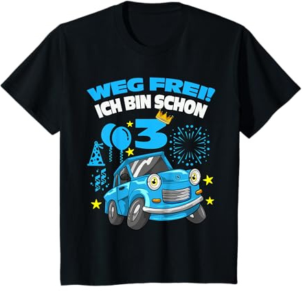Weg frei ich bin schon 3 - 3 Geburtstag Junge Trabant 601 T-Shirt