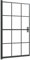 vidaXL Duschkabine mit ABS-Griff Badewannenaufsatz Duschabtrennung Duschwand Badewanne Schulte Aufsatz Dusche ESG 80x140cm Schwarz