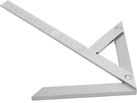 Zentrierwinkelmesser Edelstahl Zentrierwinkel Finder Holzbearbeitungszentrums-Messwerkzeug für Bau-Winkelmesser Rundplatte 150x130mm