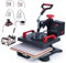 CREWORKS 8 IN1 Pressa a Caldo 30 X 25CM Pressa di Calore Macchina per Sublimazione Digitale Oscillante 360 Gradi con Controllo Digitale Termopressa per Magliette, Cappelli, Borse, Piatto, Tazza