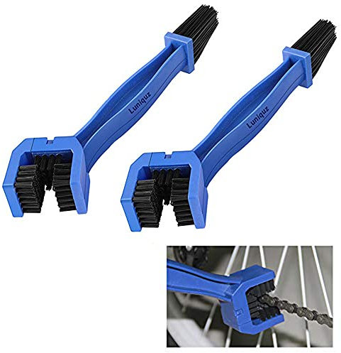 Ketten Reinigungsbürste kettenbürste Sauberen Bürste zur Reinigung von Motorrad-, Fahrrad- oder Rollerketten (blau blau)