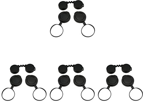 Milisten 4 Sets Objective Lens Covers Binocular Objective Lens Caps Universal Fit for Binoculars