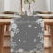 Tischläufer Winterlich, Tischläufer Weihnachten modern in Grau, Tischläufer Weihnachten, Schneeflocke Tischläufer, Graue Weihnachten Tischdecke für Winter Weihnachten (Schneeflocke, 40 x 140 cm)
