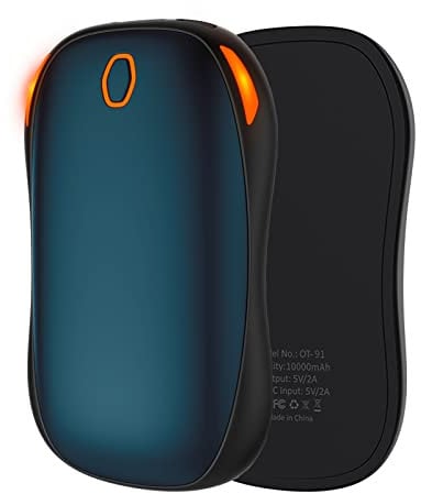 Handwärmer wiederaufladbar, 2 Stück 5000mAh USB tragbarer elektrischer Handwärmer mit 3 einstellbaren Heizmodi, Taschenwärmer Powerbank warmes Geschenk für Frauen Männer Wintersport im Freien