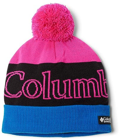 Columbia Damen Polar Powder Ii Beanie Mütze, Fuchsia Fizz, Schwarz, helles Indigo, One Size