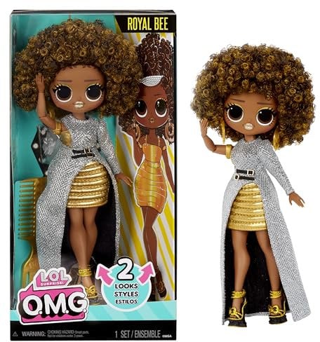 L.O.L. Surprise! OMG Modepuppe - Royal Bee - Mit Zahlreichen Überraschungen, wie Wandelbare Mode und Fabelhafte Accessoires - Ideal für Kinder ab 4 Jahren