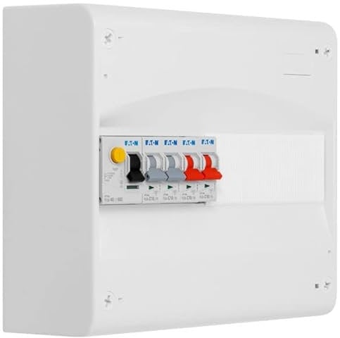 EATON - Tableau 1 rangée pré-équipé 1 inter. diff. 40A type AC + 4 disjoncteurs (2x10A et 2x16A)