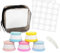 Belle Vous 5 Pack of Silicone Travel Cosmetic Containers & Storage Bag - 20ml BPA-Free Leakproof Sample Pots/Bottles with Lids - TSA Approved Jars for Makeup, Toiletries, Lotion & Face/Body/Hand Cream