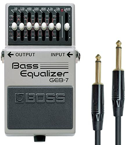 Boss GEB-7 Bass Equalizer EQ Effekt-Pedal + keepdrum Klinkenkabel