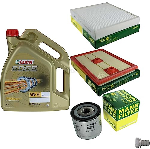 EISENFELS Inspektionspaket Wartungspaket Filterset mit 5 L Motoröl 5W-30 Ölfilter Luftfilter Innenraumfilter Verschlussschraube