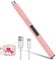 Long Reach Candle Lighter With Dual Arc Plasma and LED Light for Indoor, Outdoor, Camping (Rose Gold)