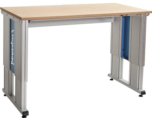 bedrunka hirth | Schwerlasttisch | elektrisch höhenverstellbar | Höhe 745-1195 mm | Buche-Multiplex Platte | BxT 2000 x 750 mm