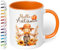 True Statements Süße Keramik-Tasse „Hello Autumn“ - 330ml - Büro Kaffeetasse mit Spruch – Geschenk für Kollegen & Freundin (Orange)