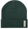 BLUECHOLON Wintermütze für Herren, Damen, Bio-Baumwolle, Laufmütze, weich, warm, mit Zunge und doppelter Abdeckung, Dunkelgrün, 56 cm