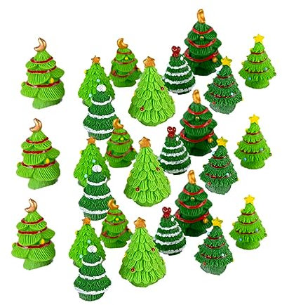 DIKACA 40St weihnachtsbaumdeko Christbaum Puppenhaus-Weihnachtsbaum Mikrolandschaft Weihnachtsbaum Schreibtischaufsatz Weihnachtsdekoration weihnachtliche Mikrolandschaftsdekoration