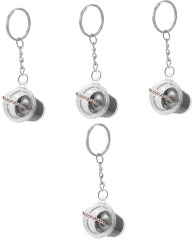 Holibanna 4pcs Keychain Milk Tea Cup Charm Bag Accessory for Women Bubble Tea Keyring