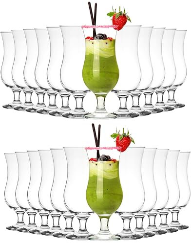 KIAPPO Cocktailgläser Set 390 ml - 24 Stück Longdrinkgläser - Wassergläser - Dessertgläser - Hochwertige Gläser für Cocktails, Desserts und Smoothies - Ideal für den Täglichen Gebrauch zu Hause