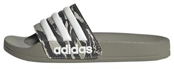 adidas Adilette Shower Slides Kids Schiebe-Sandalen, Silver Pebble/Silver Pebble/FTWR White, 24 EU