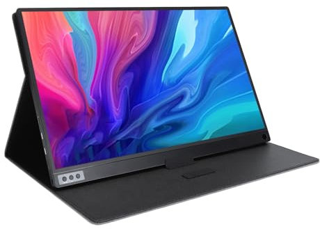 Vikye Display Portatile, Display IPS USB C Ultrasottile 4K FHD da 16,1 Pollici, Monitor Esterno con Montaggio VESA Porta AUX 1920x1080P 60Hz per PC Portatile