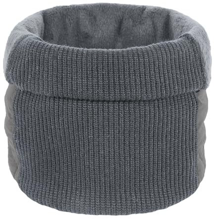 crazy bean Cache Cou Unisexe Épais en Tricoté Tour de Cou d'Hiver Doublé en Polaire Faux pour Homme Femme Cache Cou Sport Ski Moto Chaud Doux Élastique Gris
