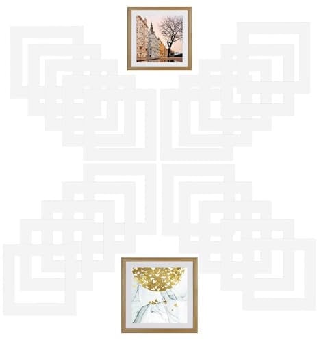YMULAS Passepartouts aus Karton, für Fotos, Poster, Drucke, Gemälde, Kunstwerke, 20,3 x 20,3 cm, Weiß, 20 Stück