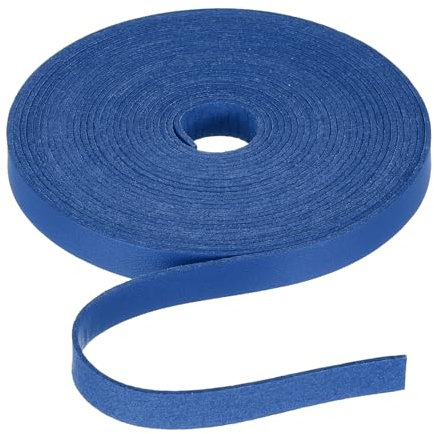 Rebower Flat Leather Cord,197 Inch 10mm Leather String PU Faux Leather Strips Strap,[for Jewelry Making DIY Craft Projects Belts Keychains Accessories]-5m/Blue