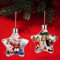 Personalisierte Weihnachtskugeln mit Foto, Christbaumkugel Personalisiert mit Beidseitigem Foto, Weihnachtskugeln Selbst Gestalten, Weihnachtsschmuck Geschenk für Familie und Freund - Stern