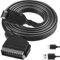 GOMETY Conversor de euroconector a HDMI, adaptador euroconector a HDMI, adaptador de euroconector todo en uno a HDMI, adaptador euroconector a 1080p/720p HDMI Audio Video Adaptador para HDTV STB VHS