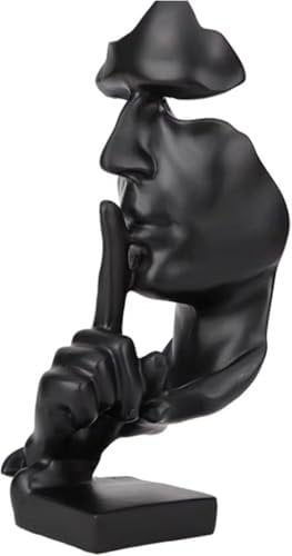 MiniGlypture Skulptur Deko，Moderne Minimalistische Abstrakte Skulptur Handwerk Dekoration Wohnzimmer Weinschrank Schlafzimmer Zimmer Dekorationen Büro Dekoration (schwarz)