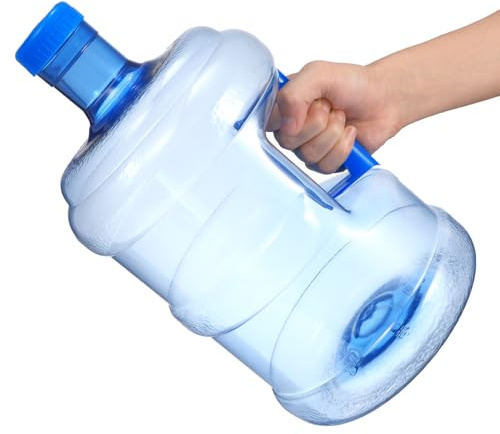 BESPORTBLE 5L Water Bottle with Handle, Portable 5 Litre Plastic Container for Camping and Hiking, Refillable Empty Jug for Water Dispenser, Thickened Storage Bottle for Outdoor, Clear