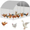 ISOISL 3x2x2m Hühnerstall für Hühnerkäfig Vogelkäfig Kleintiere Haustierkäfig Outdoor mit Gewölbtes PE-Dach Verzinkter Stahlrahmen