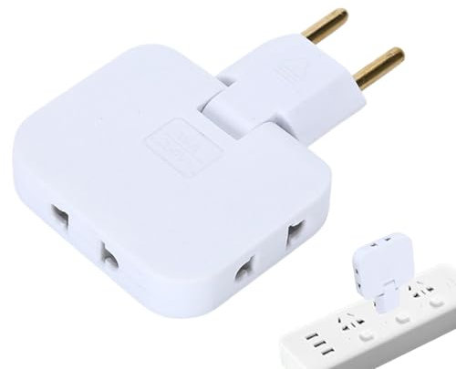 Rallonge de prise, multiprises électriques, Adaptateur mural de mise à la terre à 3 prises, Protection contre les surcharges Portable polyvalente 2500W, pointe rotative à 180 degrés, extenseur de sort