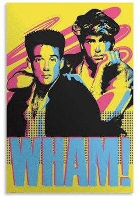 Musikgruppe Wham! Musikalbum-Poster, Raumdekoration, bedruckte Leinwand, Poster, 40 x 60 cm, ungerahmter Stil