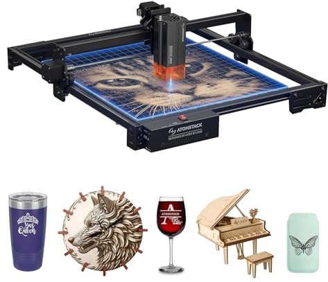 ATOMSTACK A20 Pro V2 Laserschneider Lasergravierer mit 20W Ausgangsleistung, APP Gravur, Compressed Spot Laser Graviermaschine für Holz Metall Acryl Leder Personalisierte Geschenke