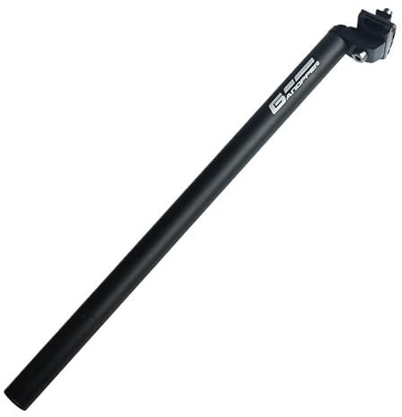 QIUSHIBO SattelstüTze 450mm MTB Sattelstütze Mattschwarz Aluminiumlegierung 25,4mm 27,2mm 31,6mm Faltrad Sattelstütze Sattelrohr Fahrradteile SattelstüTze Gefedert(Black 31.6mm)