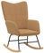 vidaXL Moderner Beiger Schaukelstuhl für das Wohnzimmer Bequemer Sessel mit stylischem Stoff Ideal zum Lesen und Entspannen in kleinen Räumen