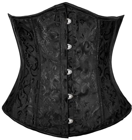 TRIWORKS Korsett Damen Corsage Bustiers Unterbrust Korsett Satin Lace Up Waist Cincher für Halloween und Karneval XS-6XL