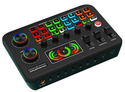 Bokcztml F999 Live Sound Card Voice Changer Digitales Auditorische Getriebe Verlustlose Sprachumwandlung Für Singen