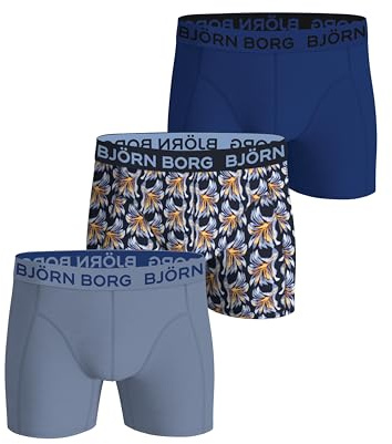 Björn Borg Men's Cotton Stretch Boxers (3-Pack) – Soft, Breathable Underwear with Comfort Waistband
