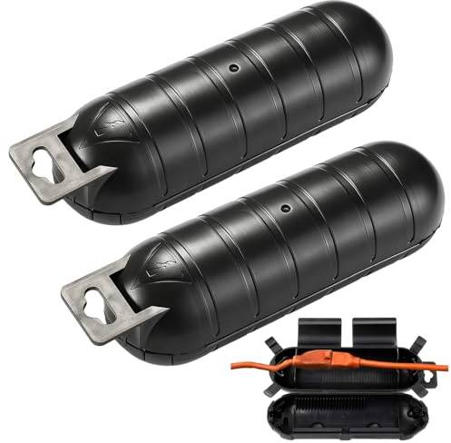 2 Stück Wasserdichte Kabelbox Outdoor, Steckerschutz Aussen Wasserdicht，Kabelschutz Aussenbereich, IP44 Kabelbox Für Garten, Rasenmäher Und Elektrowerkzeuge, Schwarz, 23x7 cm