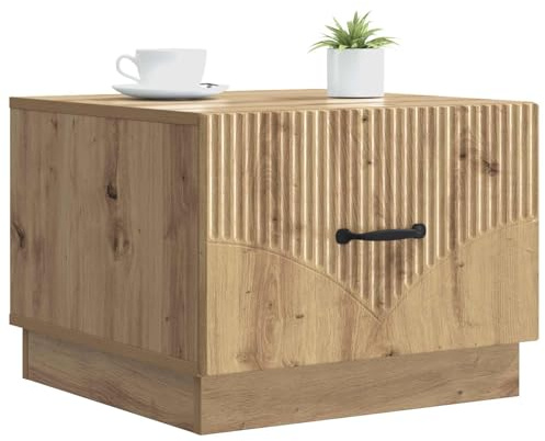 vidaXL Couchtisch Artisan-Eiche 49 x 50 x 37 cm Holzwerkstoff, Stylischer Vintage-Couchtisch, rechteckig, aus hochwertigem Holz, viel Stauraum, praktischer Akzent fürs Wohnzimmer
