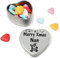 Merry Christmas Nan Heart Shaped Mini Tin Gift filled with mini coloured chocolates Perfect xmas present card alternative for Nan Cute Santa Design